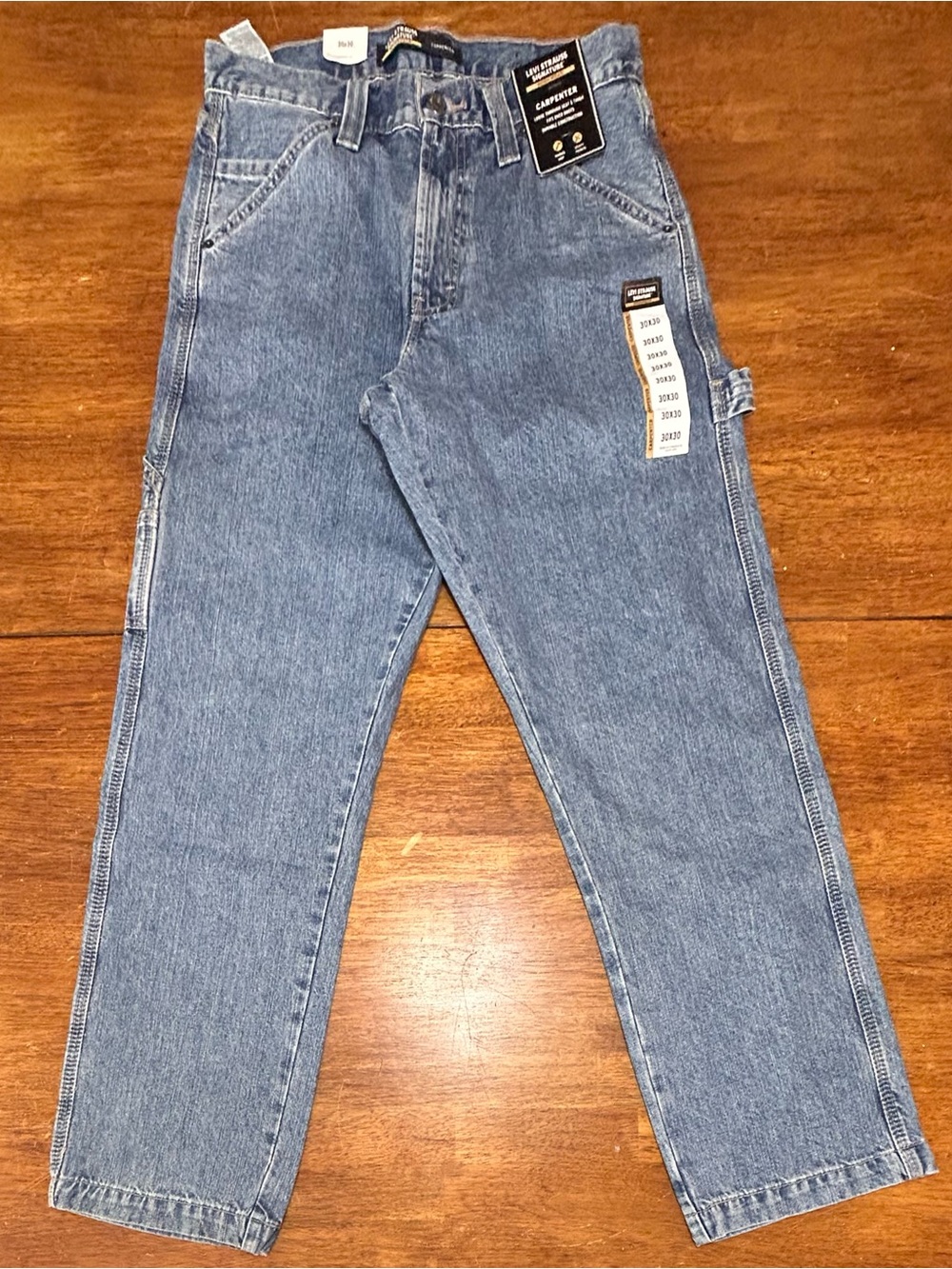 Levi's Signature Relaxed Carpenter Jeans - Light Blue Denim